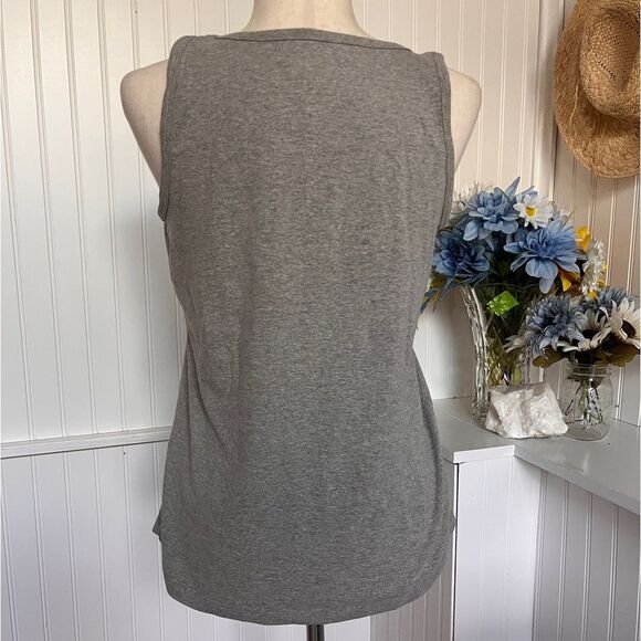 Coffee Pancakes Waffles Gray Tank Top – Size L - Picture 3 of 5